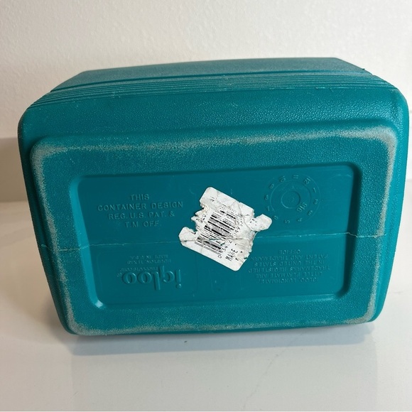 Vintage 90s Little Playmate Delux by Igloo Push Button Cooler - Green Purple - Picture 9 of 13